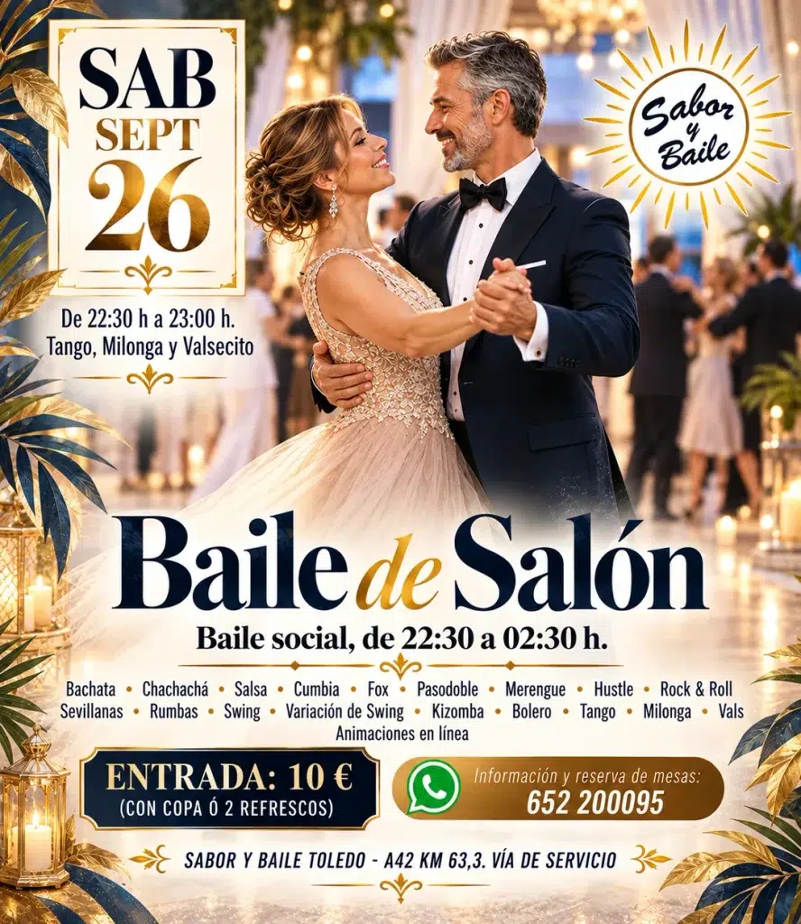 Cartel de Baile de Salón en Toledo el 26 de septiembre de 2026