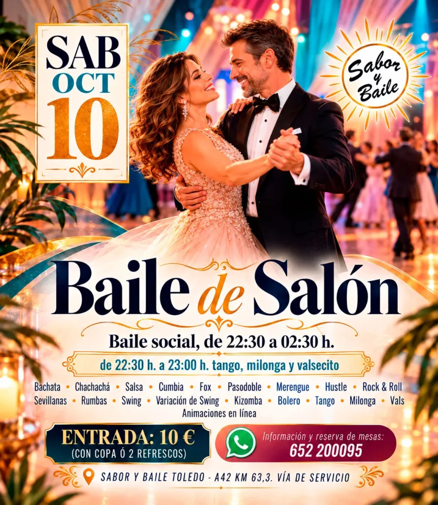 Cartel de Baile de Salón en Toledo el 10 de octubre de 2026