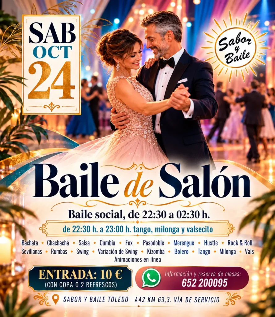 Cartel de Baile de Salón en Toledo el 24 de octubre de 2026